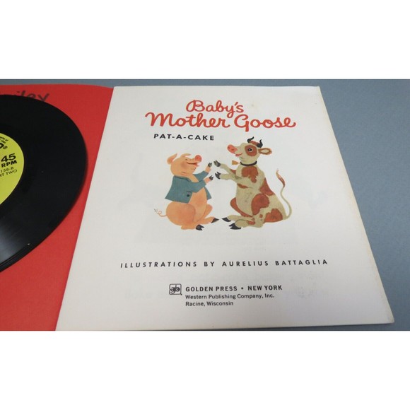 Baby's Mother Goose A Little Golden Read and Hear with 45 RPM Record 1948 - Picture 6 of 10